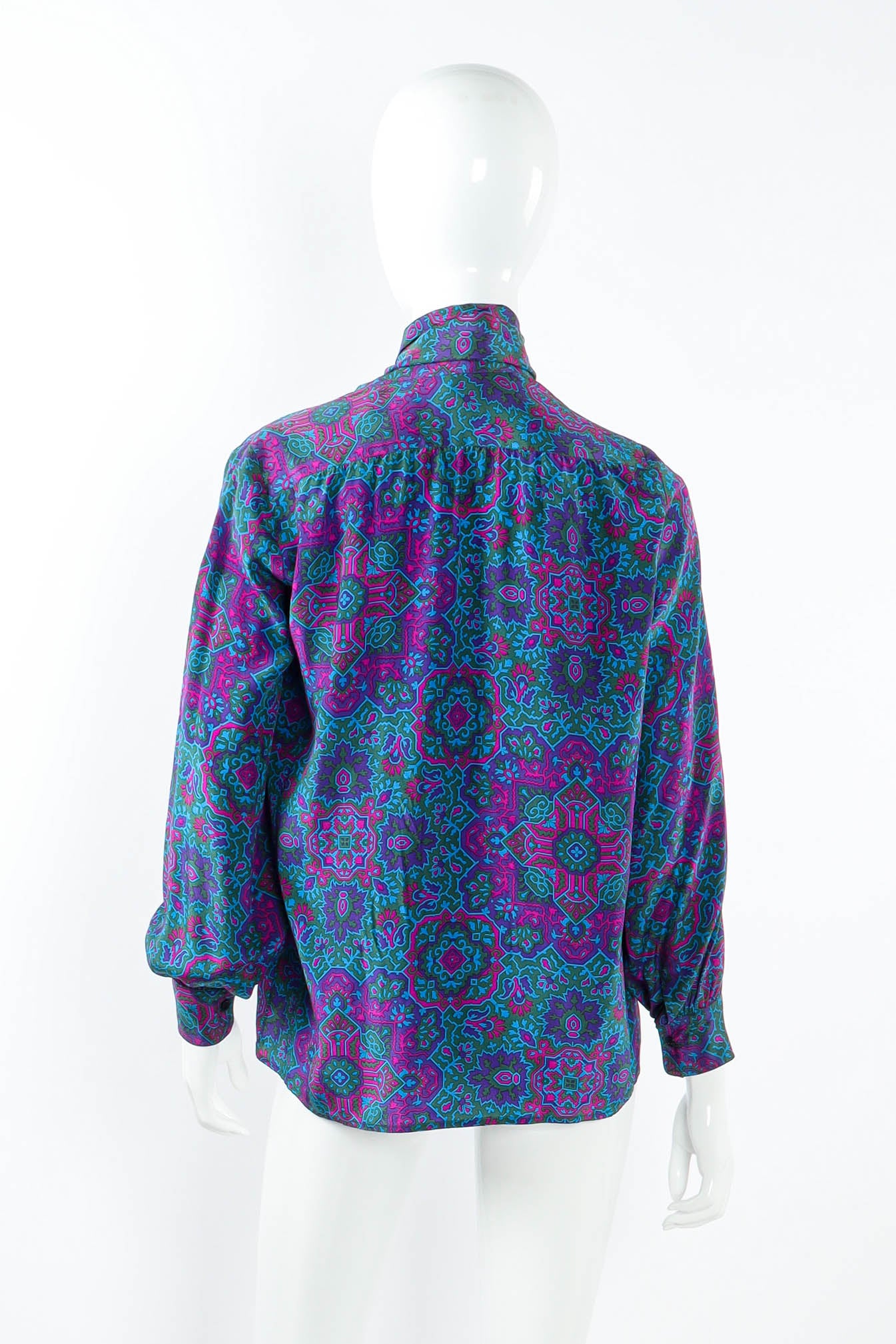 Paisley Neck Tie Blouse