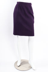 Vintage Yves Saint Laurent YSL Contrast Toggle Skirt Set on mannequin front at Recess Los Angeles