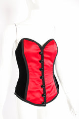 Vintage YSL Yves Saint Laurent Velvet Satin Corset on Mannequin crop at Recess Los Angeles