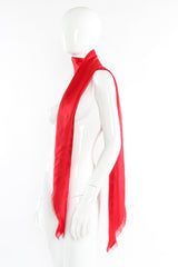 Vintage Saint Laurent Geo Shape Print Silk Scarf mannequin front @ Recess LA