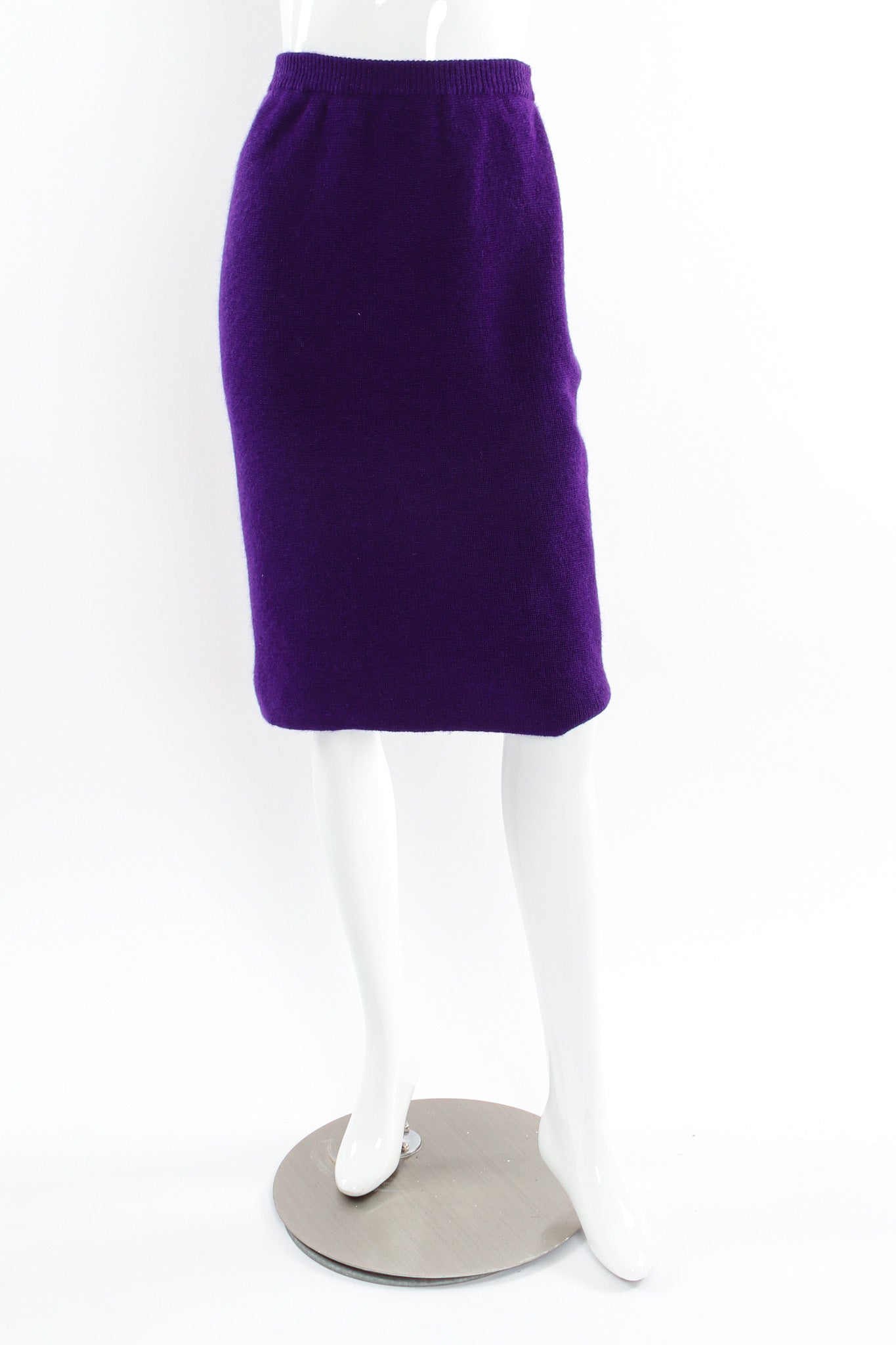 Vintage Yves Saint Laurent Sweater & Skirt Wool Blend Set mannequin front skirt @ Recess LA