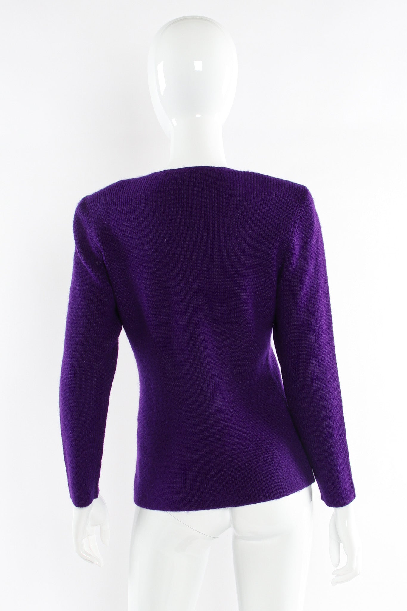 Vintage Yves Saint Laurent Sweater & Skirt Wool Blend Set mannequin back top @ Recess LA