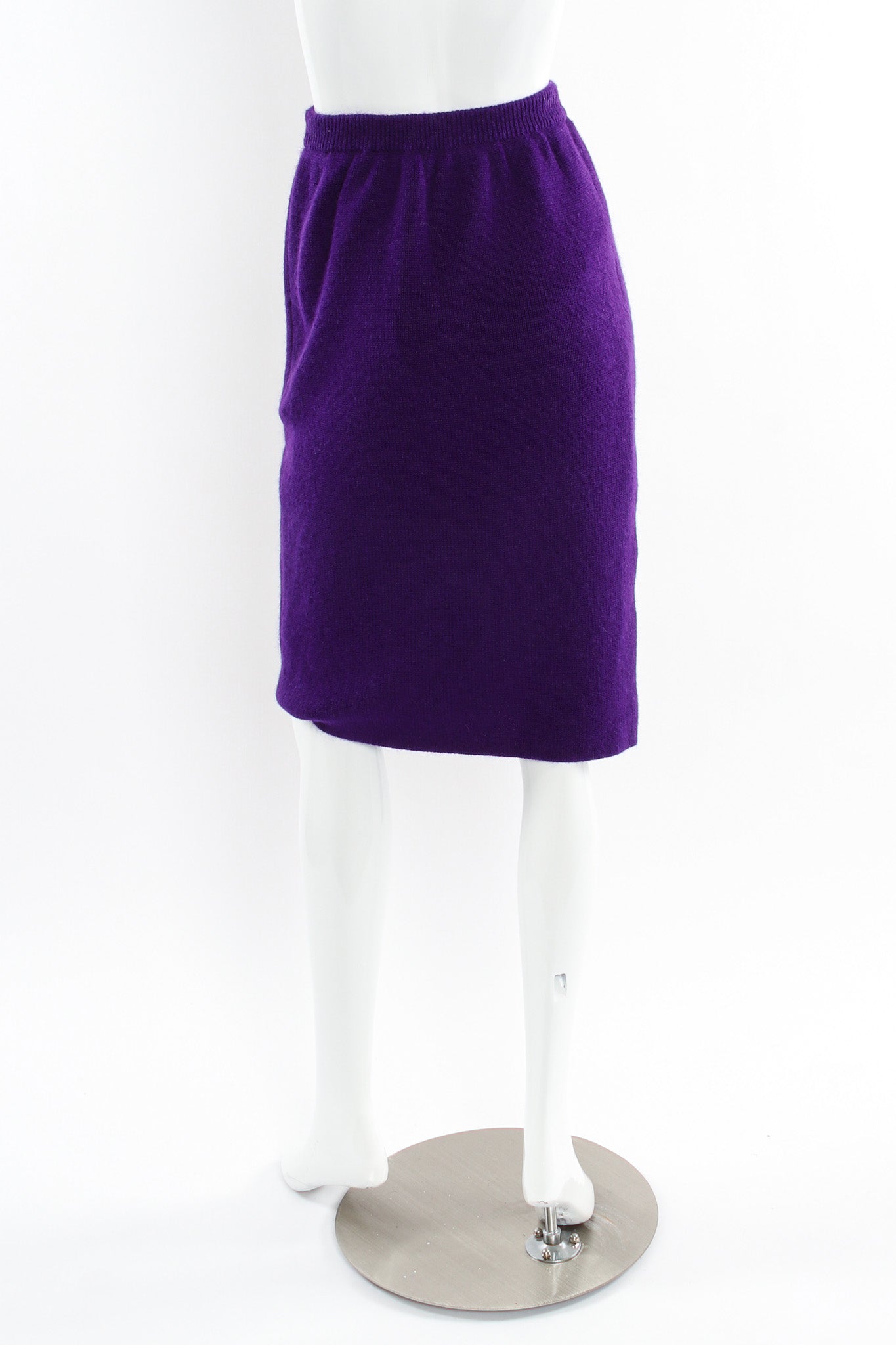 Vintage Yves Saint Laurent Sweater & Skirt Wool Blend Set mannequin back skirt @ Recess LA