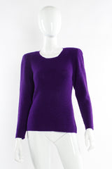 Vintage Yves Saint Laurent Sweater & Skirt Wool Blend Set mannequin front top @ Recess LA