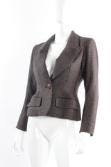 Vintage Yves Saint Laurent YSL Shrunken Tweed Jacket on Mannequin crop at Recess Los Angeles