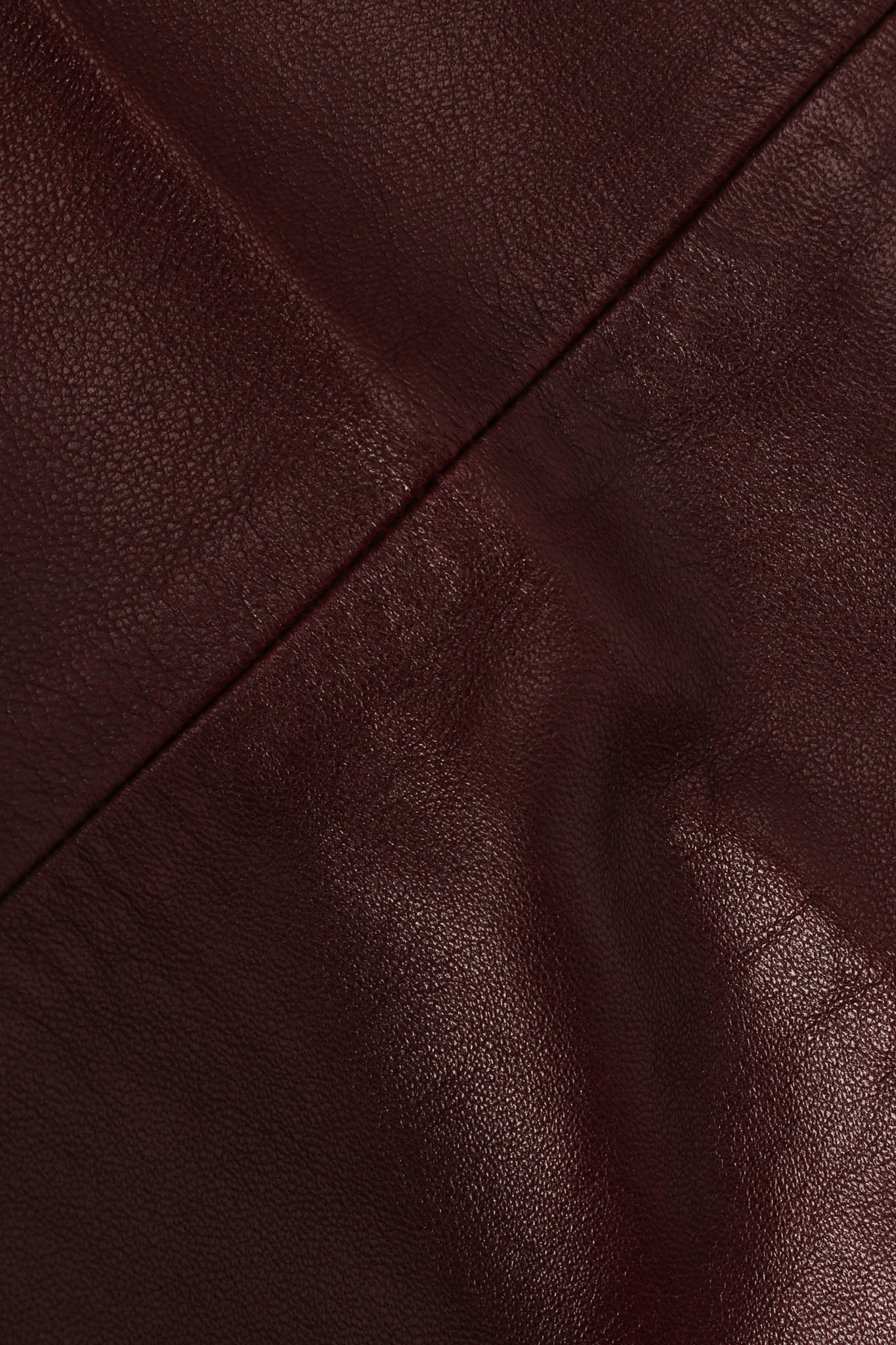 Vintage Saint Laurent Oxblood Lambskin Leather Pant leather close up @ Recess LA