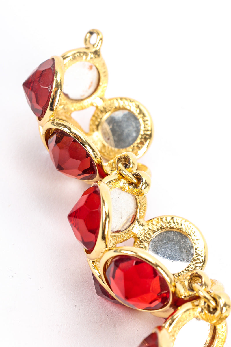 Vintage Yves Saint Laurent Crystal Dome Cluster Bracelet links close @ Recess LA