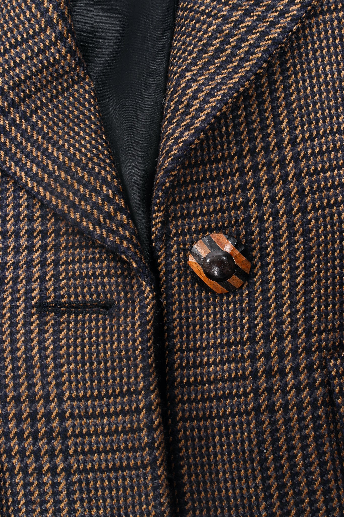 Vintage Yves Saint Laurent YSL Shrunken Tweed Jacket button at Recess Los Angeles