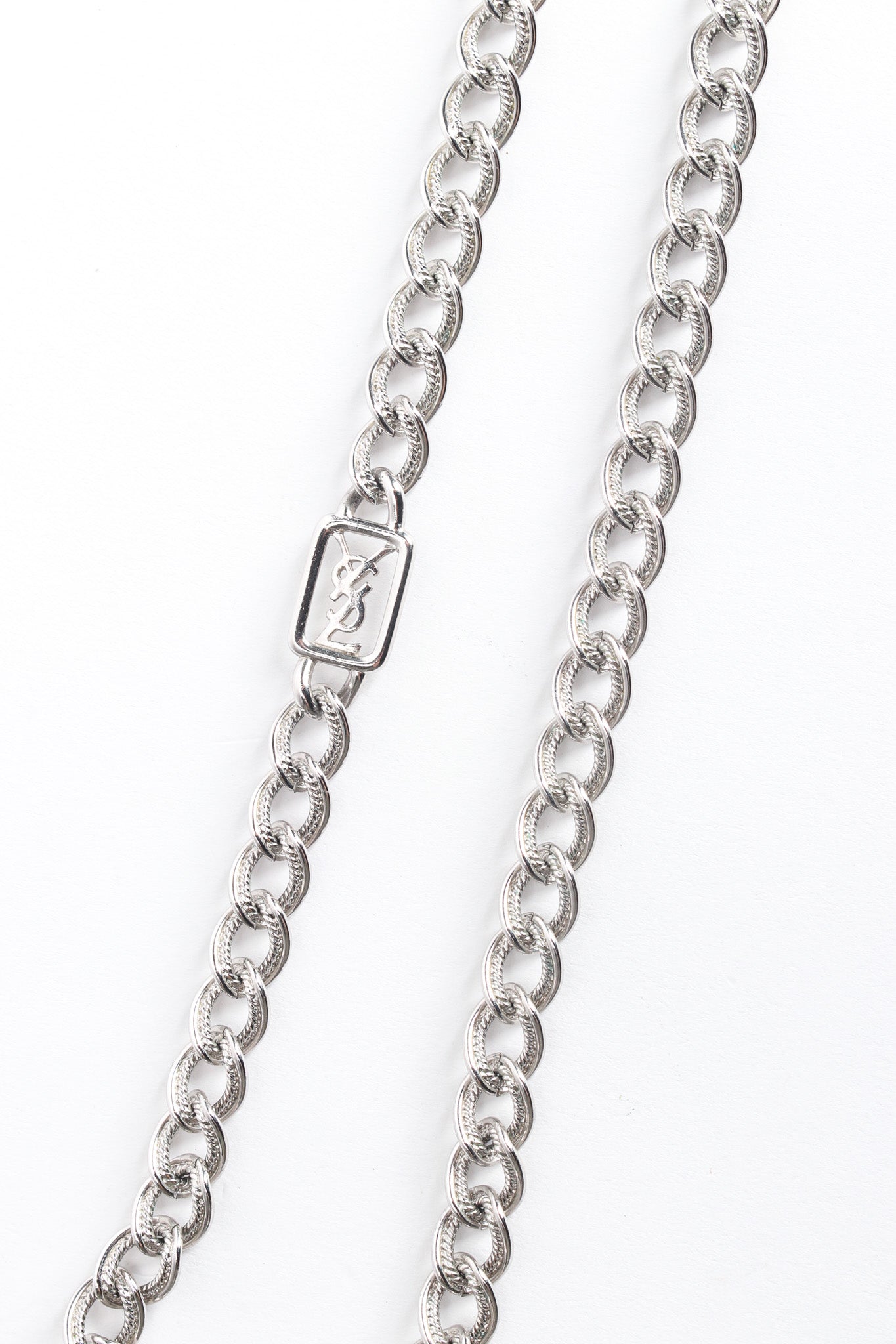 Signed Elongated Curb Necklace