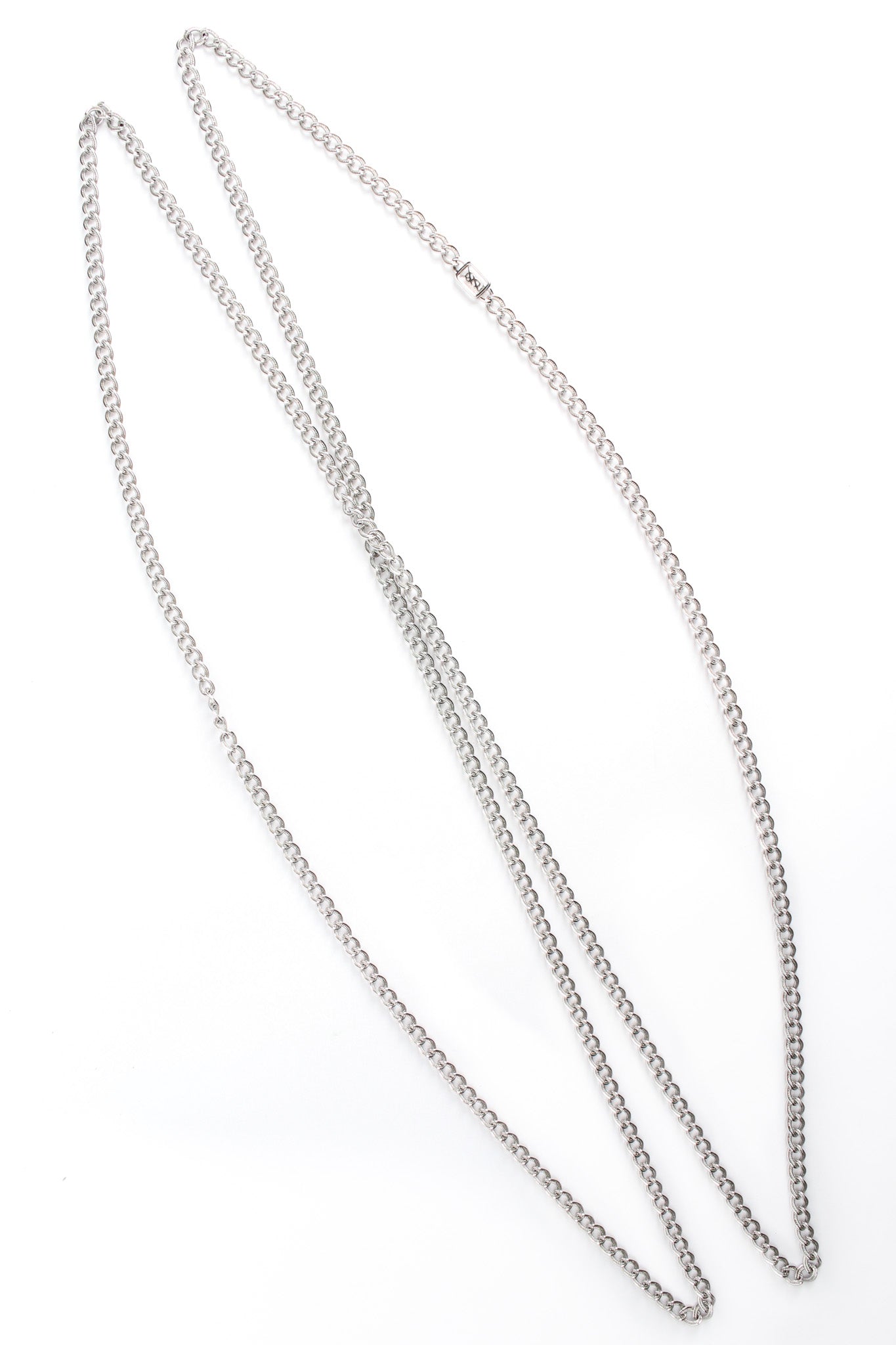 Signed Elongated Curb Necklace