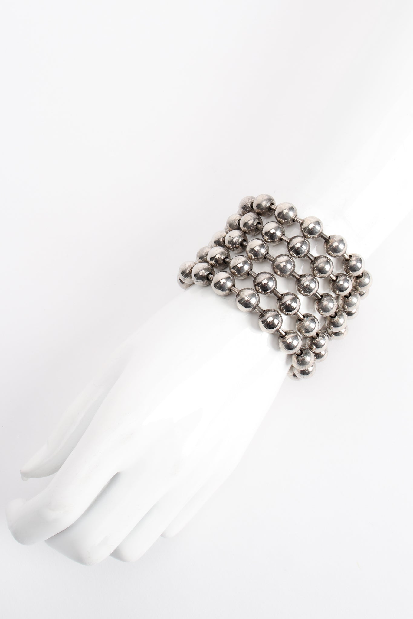 Vintage Yohai Ball Chain Cuff Bracelet on mannequin at Recess Los Angeles