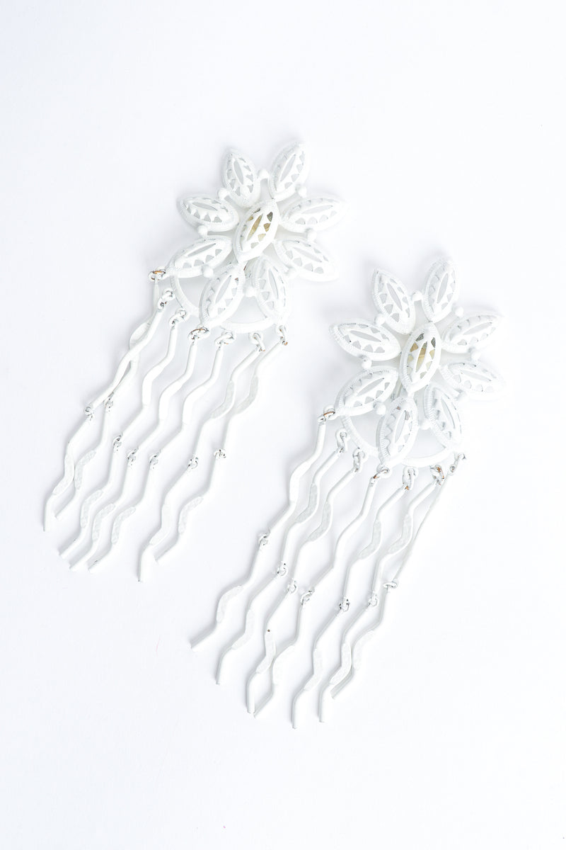 Vintage Yohai White Flower Fringe Earring at Recess Los Angeles
