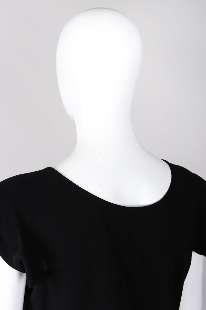 Recess Los Angeles Vintage Yohji Yamamoto Long Black Maxi Dress Peek-A-Boo
