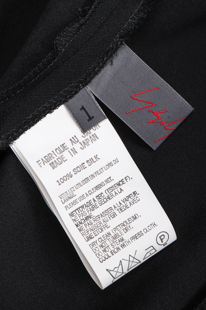 Recess Los Angeles Vintage Yohji Yamamoto Long Black Maxi Dress Peek-A-Boo
