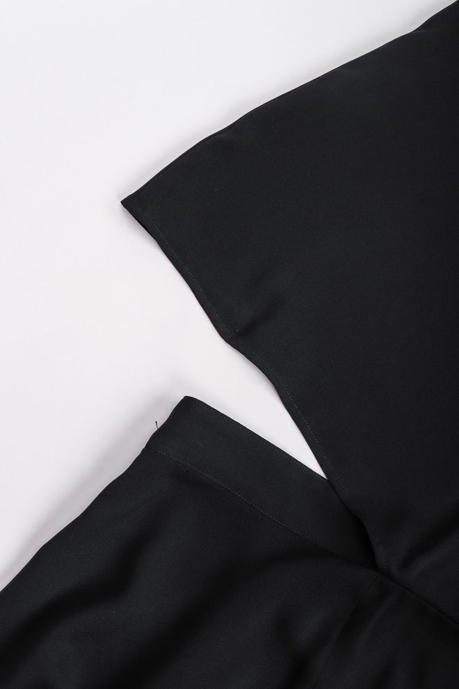 Recess Los Angeles Vintage Yohji Yamamoto Long Black Maxi Dress Peek-A-Boo