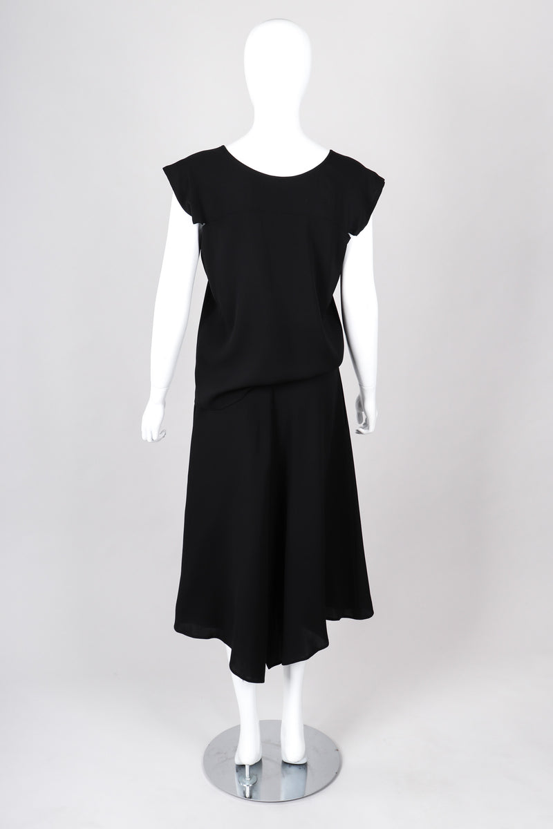 Recess Los Angeles Vintage Yohji Yamamoto Long Black Maxi Dress Peek-A-Boo