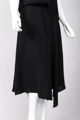 Recess Los Angeles Vintage Yohji Yamamoto Long Black Maxi Dress Peek-A-Boo