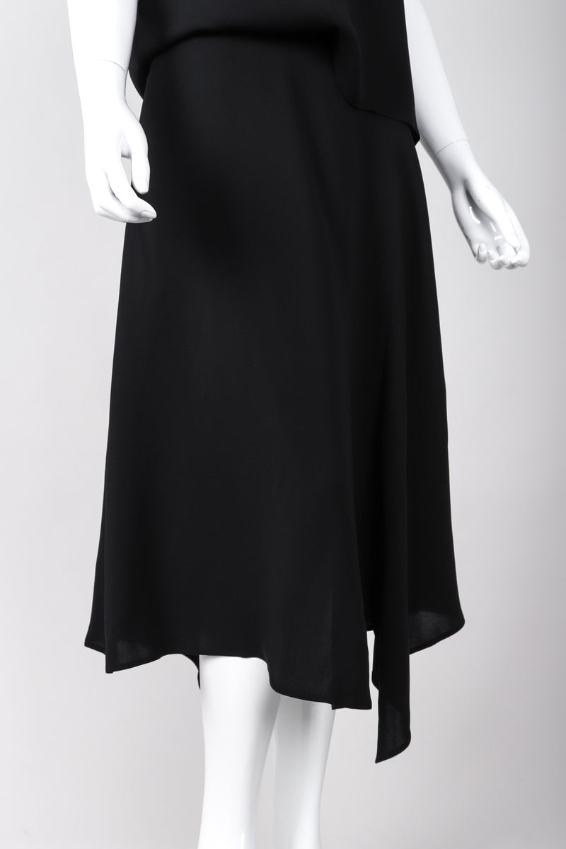 Recess Los Angeles Vintage Yohji Yamamoto Long Black Maxi Dress Peek-A-Boo