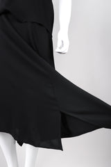 Recess Los Angeles Vintage Yohji Yamamoto Long Black Maxi Dress Peek-A-Boo