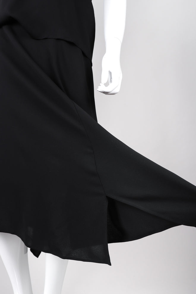Recess Los Angeles Vintage Yohji Yamamoto Long Black Maxi Dress Peek-A-Boo