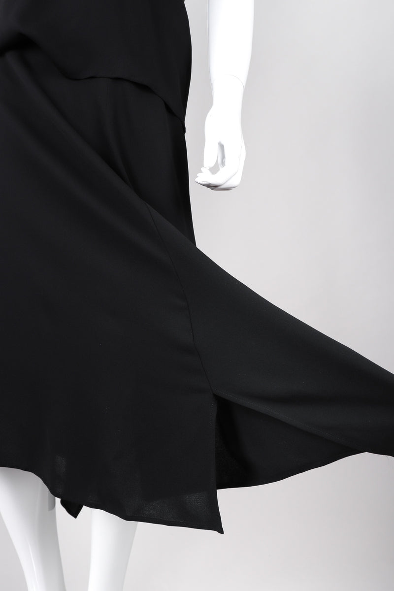 Recess Los Angeles Vintage Yohji Yamamoto Long Black Maxi Dress Peek-A-Boo