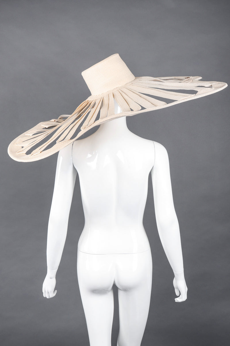 Vintage Yohji Yamamoto 1988 Oversized Straw Ribbon Blossom Hat – Recess