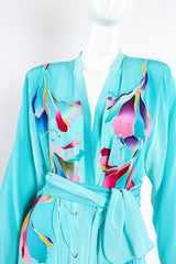 Vintage Yolanda Lorente Floral Hand Painted Silk Kimono Duster on Mannequin crop @ Recess LA