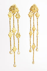 Vintage Yosca XL Gold Nugget Drop Earrings Recess Los Angeles