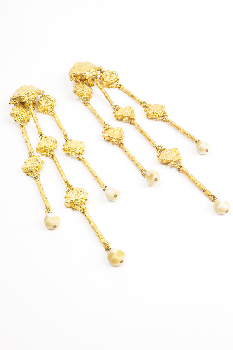 Vintage Yosca XL Gold Nugget Drop Earrings Recess Los Angeles
