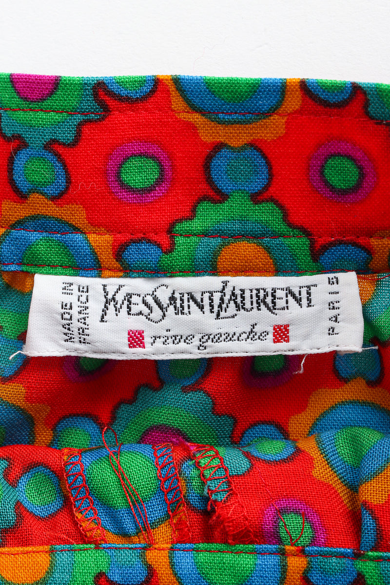 Vintage Yves Saint Laurent 1990 A/W Geo Rainbow Fringe Skirt tag @ Recess LA