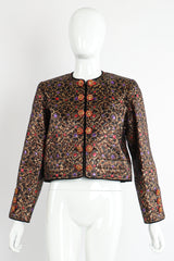 Vintage Yves Saint Laurent YSL Brocade Crop Jacket on Mannequin front at Recess Los Angeles