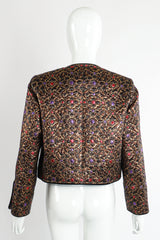 Vintage Yves Saint Laurent YSL Brocade Crop Jacket on Mannequin back at Recess Los Angeles