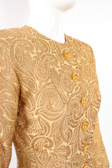 Vintage Yves Saint Laurent YSL Golden Brocade Jacket on Mannequin crop at Recess Los Angeles