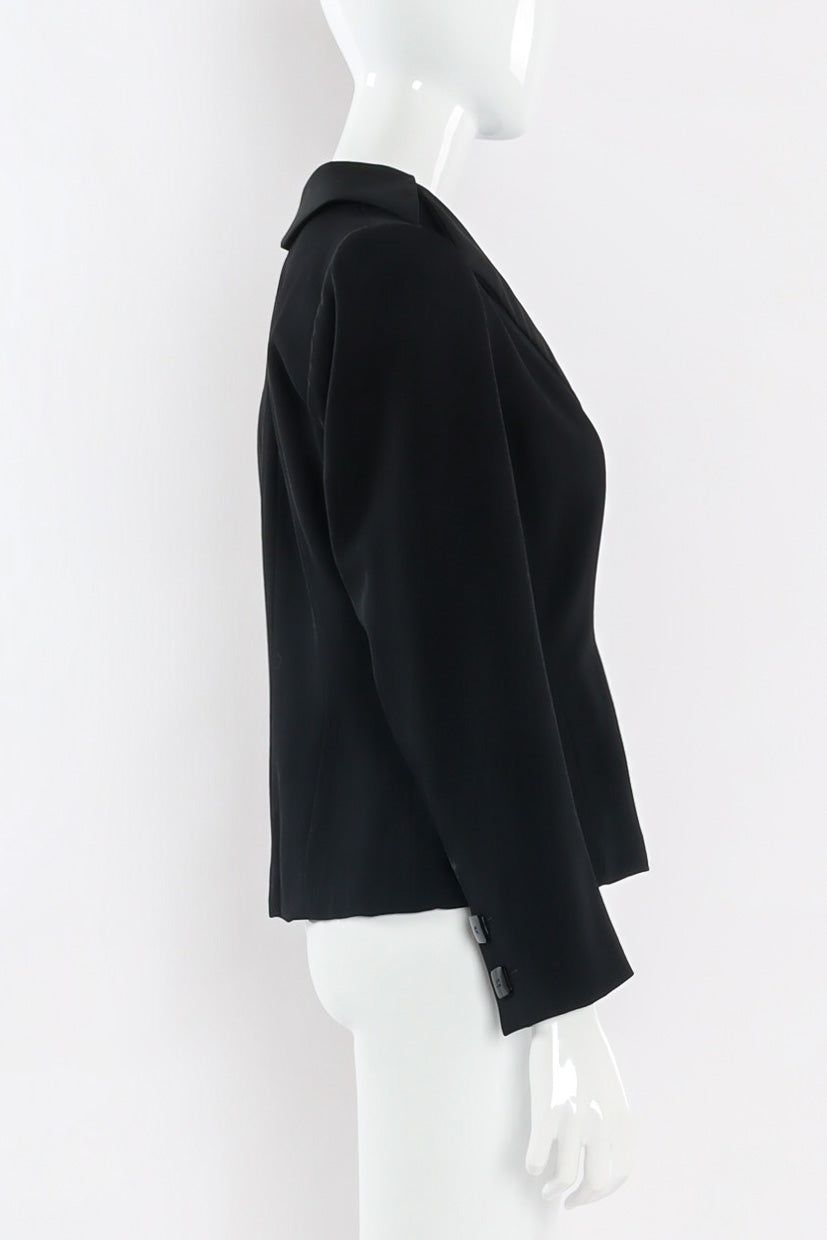 Vintage Yves Saint Laurent Classic Tuxedo Jacket side view @recessla
