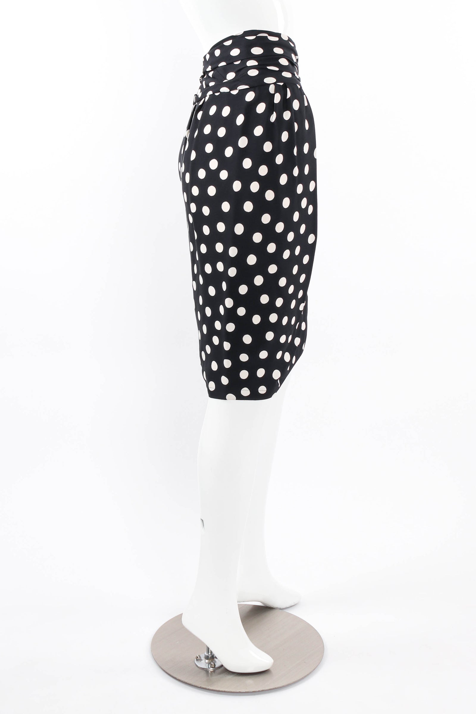 YvesSaintLaurentblkwhtpolkadot