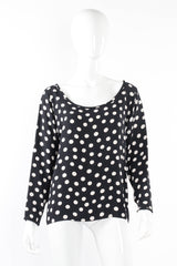 Vintage 1981 S/S YSL Polka Dot Shift Set mannequin top @ Recess LA