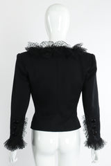 Vintage Yves Saint Laurent YSL Tulle Ruffle Collar Jacket on Mannequin Back at Recess LA