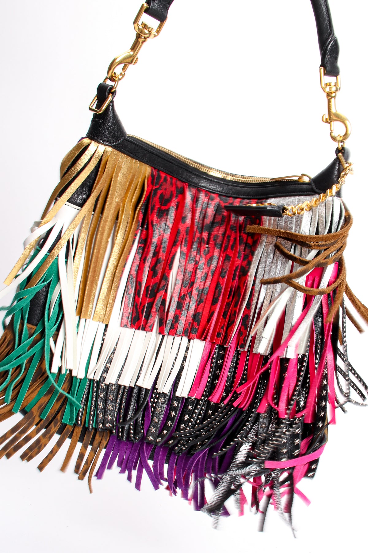 Vintage YSL Yves Saint Laurent Small Emmanuelle Fringe Crossbody 