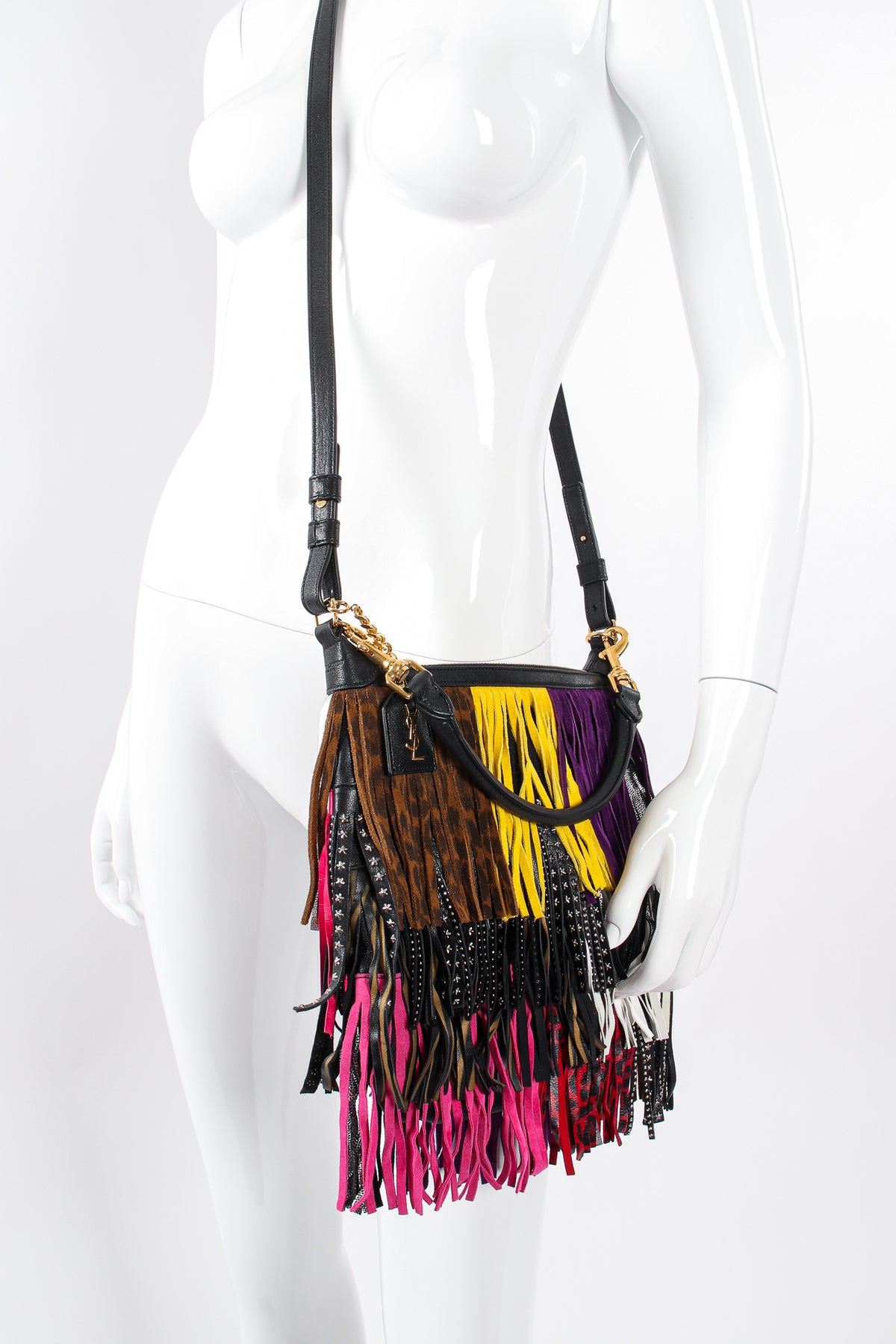 Vintage YSL Yves Saint Laurent Small Emmanuelle Fringe Crossbody