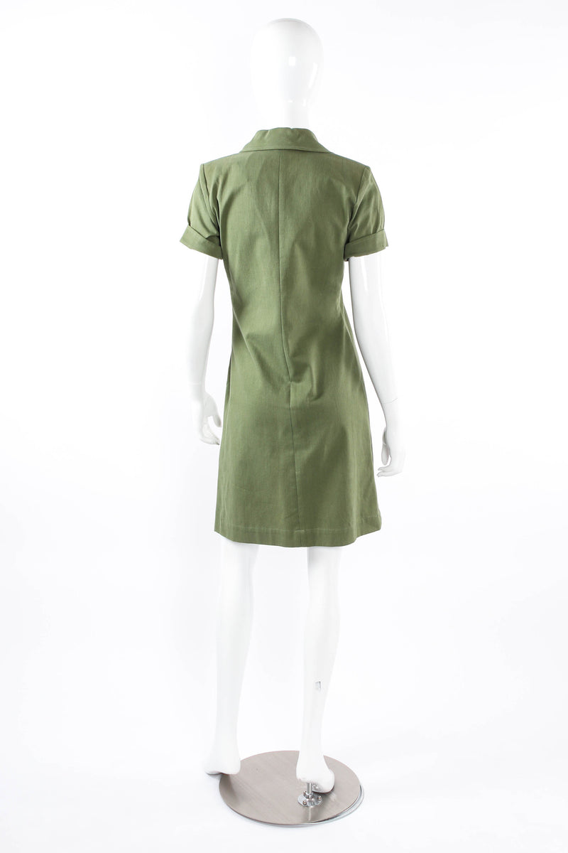 Vintage Yves Saint Laurent Safari Lace Up Dress mannequin back  @ Recess LA