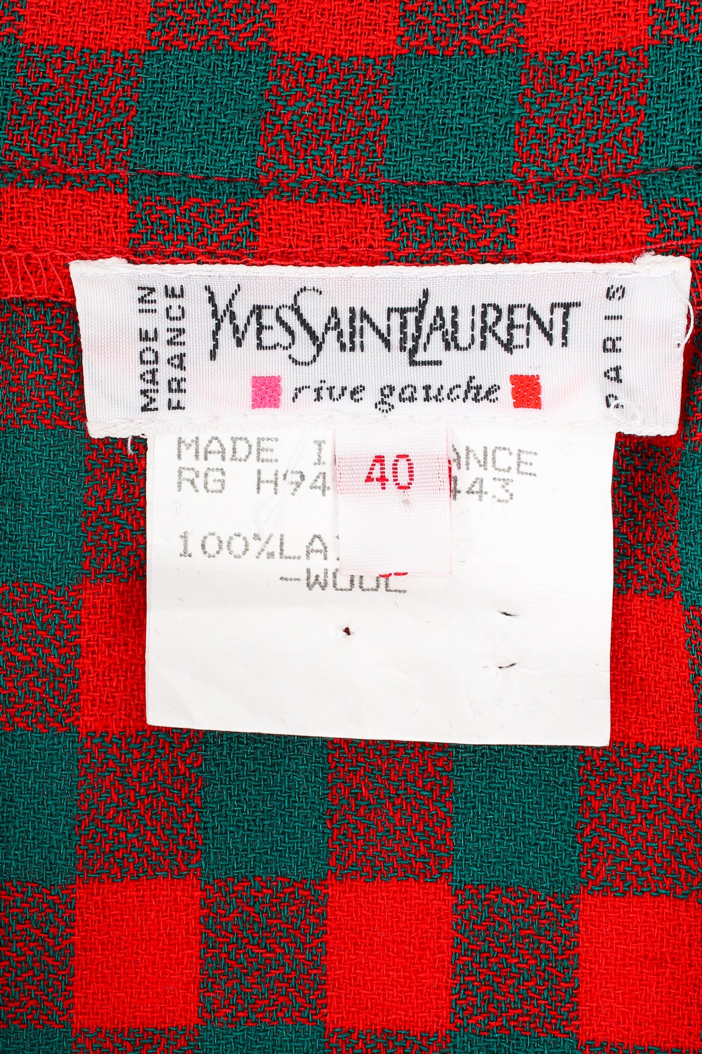 Vintage Yves Saint Laurent YSL Yarn Fringe Wrap Skirt labelat Recess Los Angeles