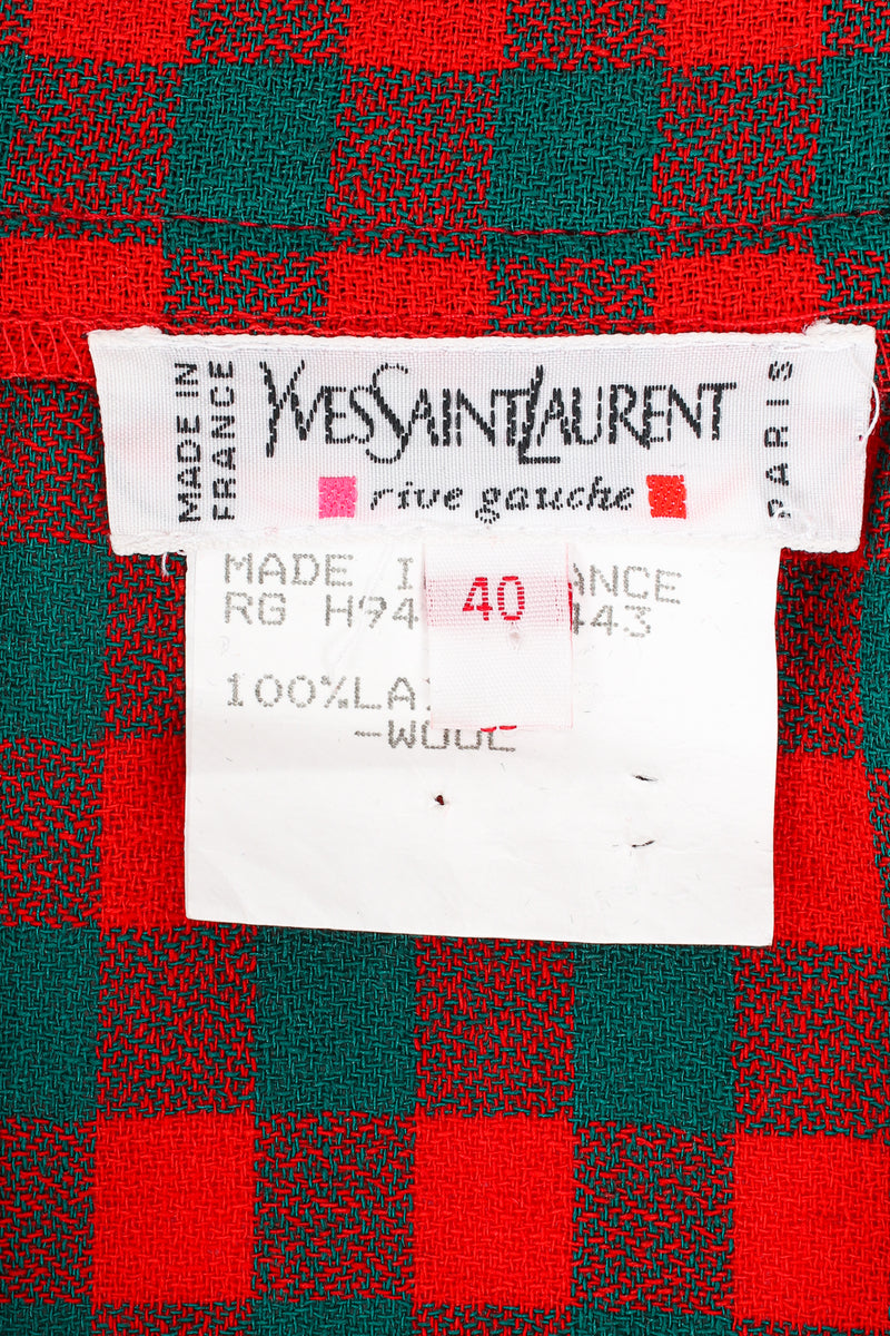 Vintage Yves Saint Laurent YSL Yarn Fringe Wrap Skirt labelat Recess Los Angeles