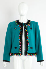 Vintage Yves Saint Laurent YSL Boxy Bon Bon Ornament Jacket on Mannequin front at Recess LA