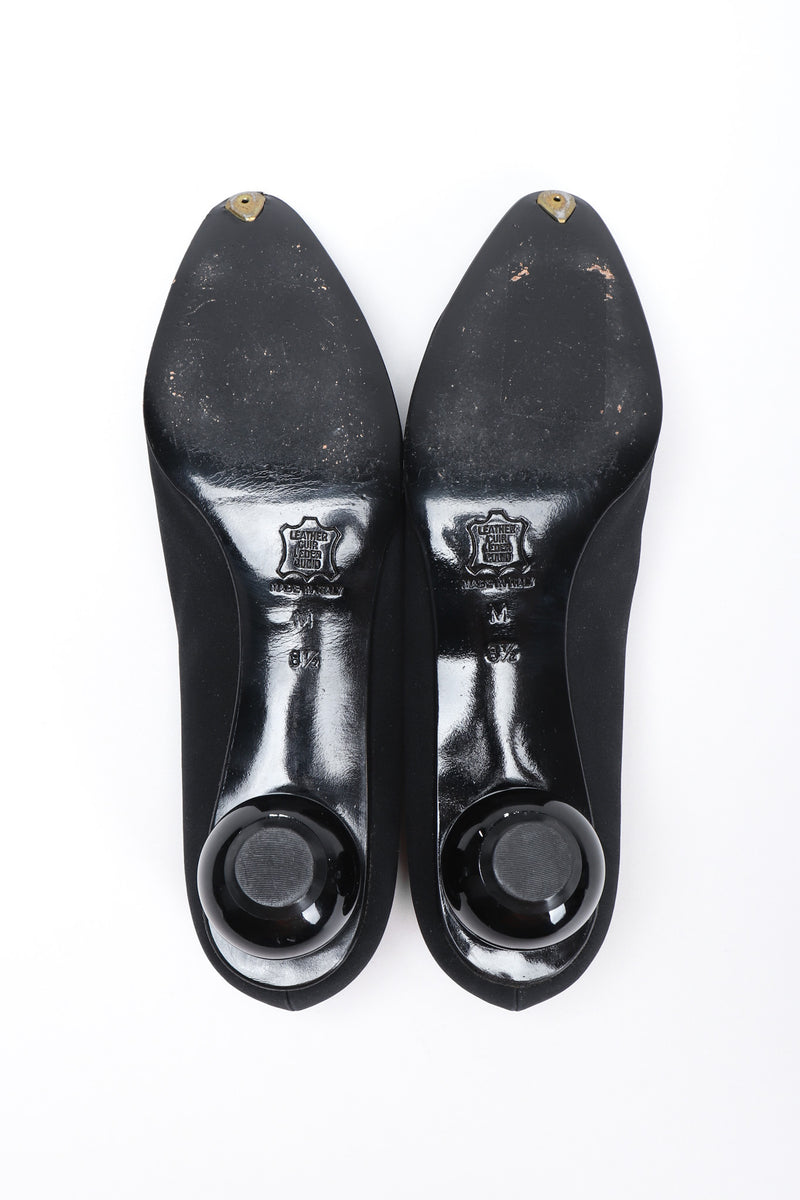 Recess Los Angeles Vintage YSL Yves Saint Laurent Sculpted Ball Fabric Heels