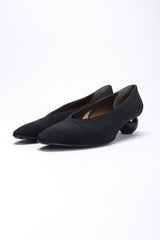 Recess Los Angeles Vintage YSL Yves Saint Laurent Sculpted Ball Fabric Heels