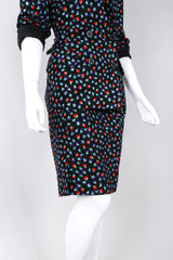 Recess Los Angeles Vintage Yves Saint Laurent Floral Black Skirt Suit Set