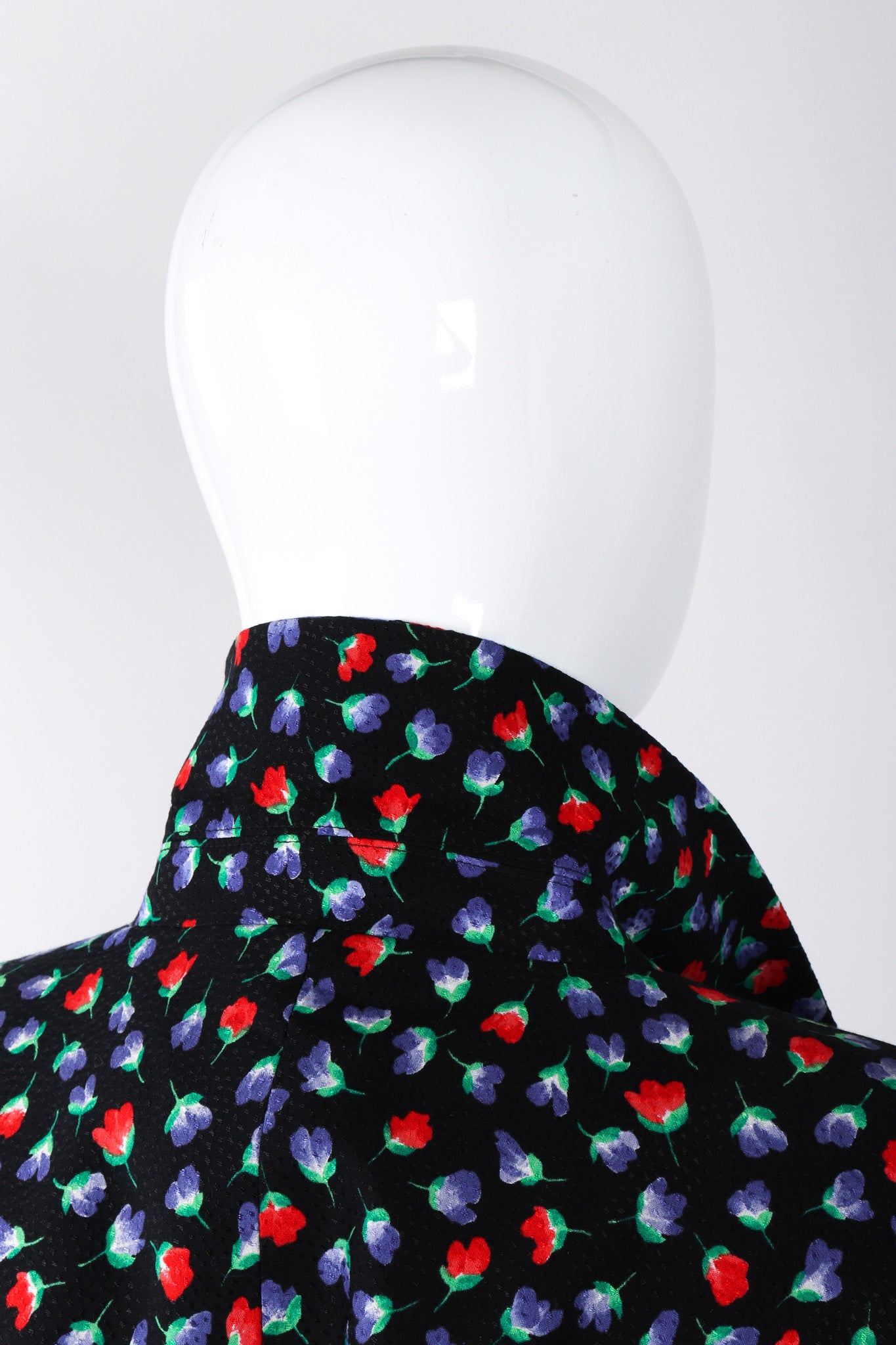 Recess Los Angeles Vintage Yves Saint Laurent Floral Black Skirt Suit Set