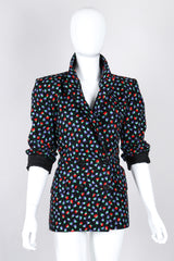 Recess Los Angeles Vintage Yves Saint Laurent Floral Black Skirt Suit Set