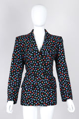 Recess Los Angeles Vintage Yves Saint Laurent Floral Black Skirt Suit Set