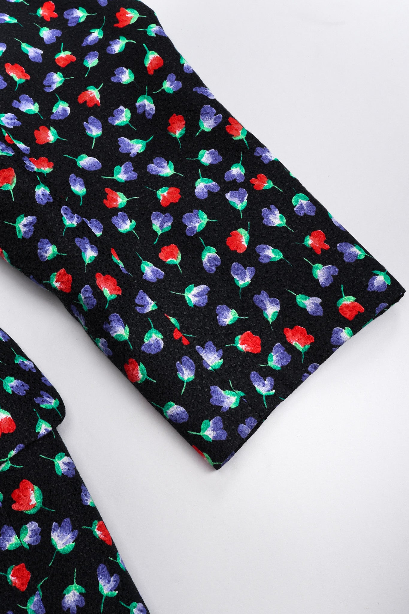 Recess Los Angeles Vintage Yves Saint Laurent Floral Black Skirt Suit Set